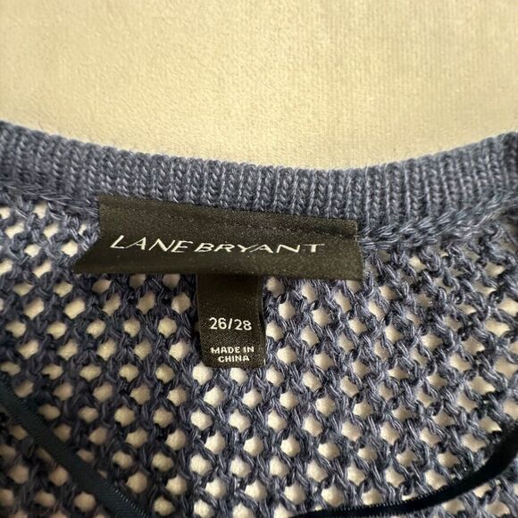Lane Bryant Knit Navy Blue Cardigan Sweater Swim cover resort wear 26 / 28 - Picture 10 of 14
